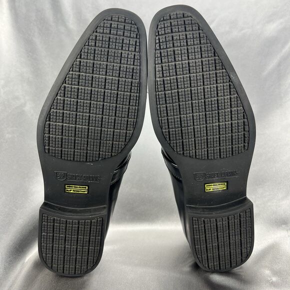 Stacy Adams Abram Men's 9.5W Moc Toe Slip On Black Leather Dress Shoes 20186-001 - Picture 15 of 17